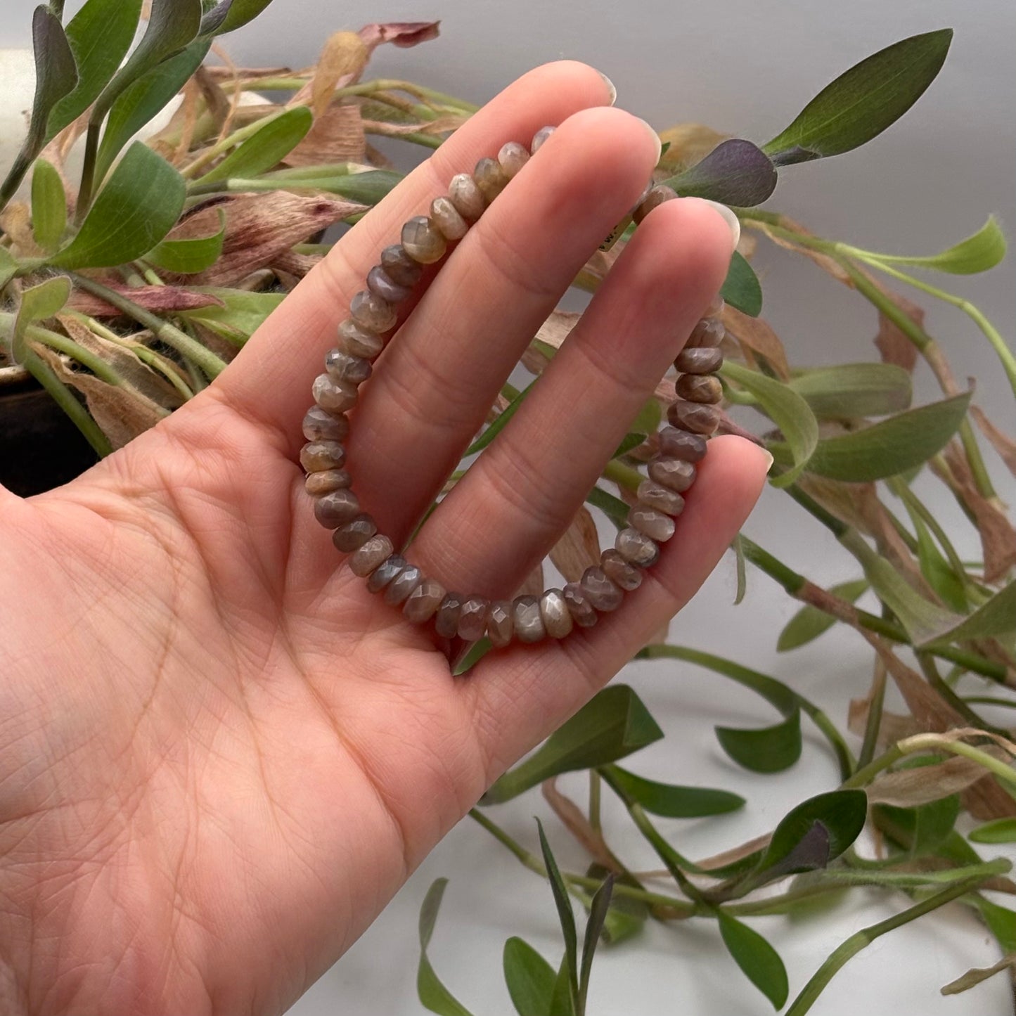 Mondstein Armband (grau)